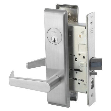 YALE 8800FL Series Mortise Lock, Augusta Lever AU, Camden Escutcheon CN, Entrance Function, Single Cy AUCN8807FL 626 LC